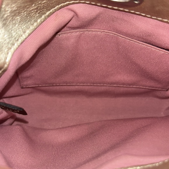 Gold Metallic Coach Wristlet, GUC - Picture 4 of 4